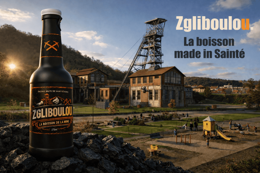 Mine stéphanoise avec bouteille Zgliboulou